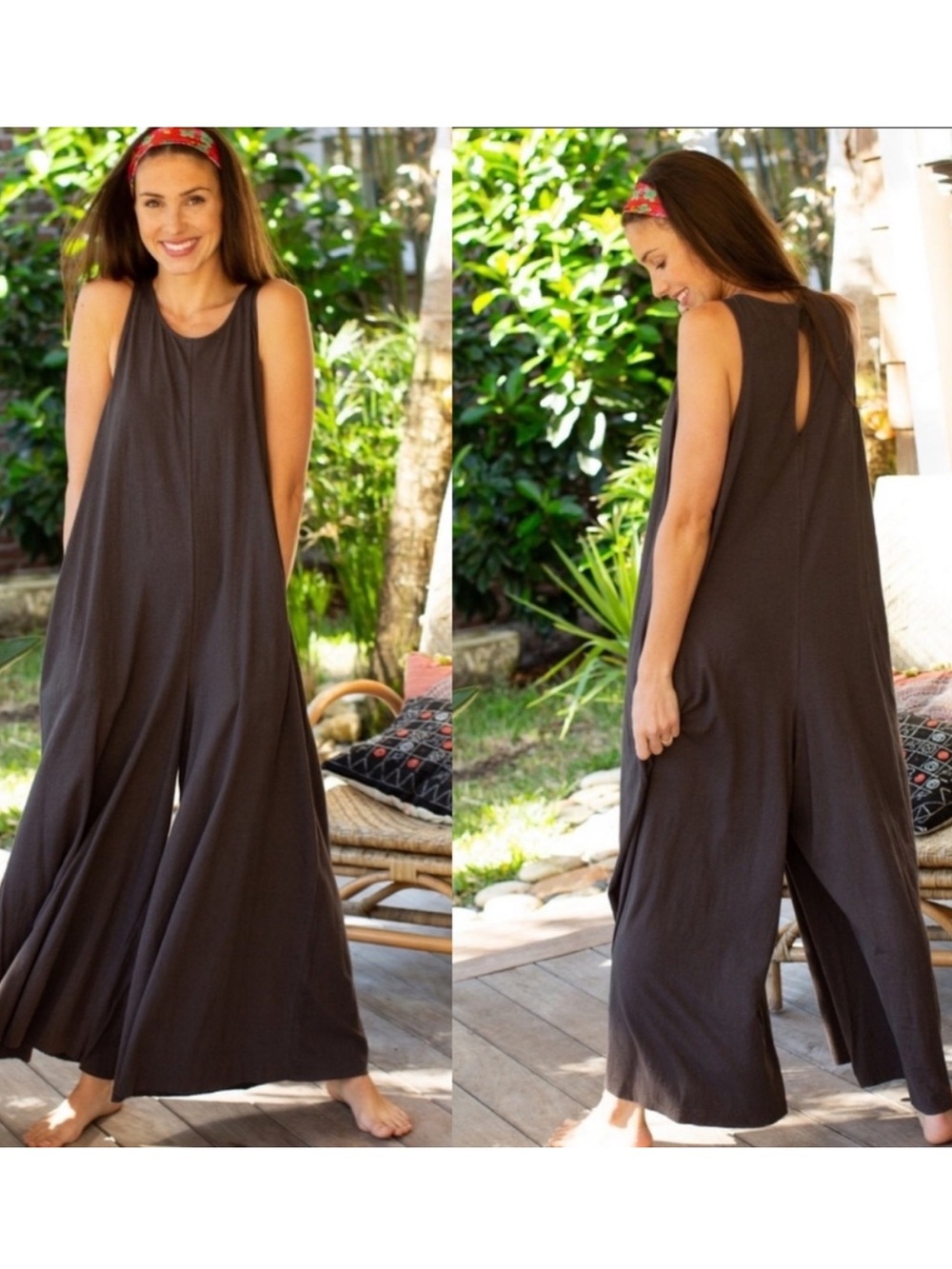 Natural Life Boho Katie Wide Leg Jumpsuit Size S/M - Picture 2 of 12